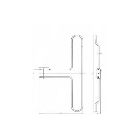   Elektromos csőfűtőbetét grillezőhöz Aisi 304 Ø8.1 mm ~230 V 2000 W GLEM GAS Olaszország
