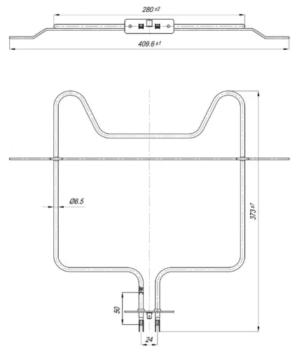 Elektromos csőfűtőbetét tűzhelyhez Philips, Whirpool Aisi 304 Ø6.5 mm ~230 V 1200 W