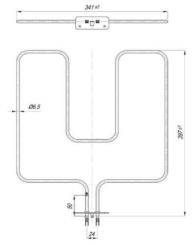 Elektromos csőfűtőbetét BEKO M tűzhelyhez Aisi 304 Ø6.5 mm ~230 V 1300 W