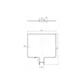   Elektromos csőfűtőbetét QUADRO tűzhelyhez Aisi 304 Ø6.5 mm ~230 V 1200 W