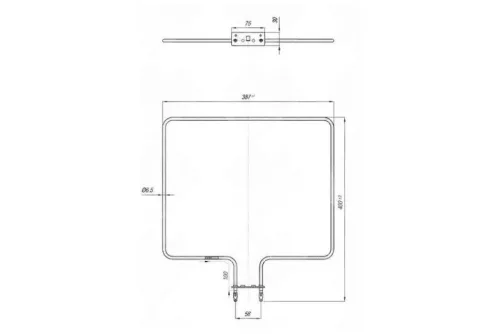 Elektromos csőfűtőbetét QUADRO tűzhelyhez Aisi 304 Ø6.5 mm ~230 V 1200 W