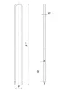 CER típusú elektromos csőfűtőelem TA kályhához, Aisi 304, Ø8.1mm, ~230V, 1000W, L=910mm