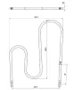 Elektromos csőfűtőbetét X200X110 grillezőhöz Aisi 304 Ø6.5 mm ~230 V 900 W