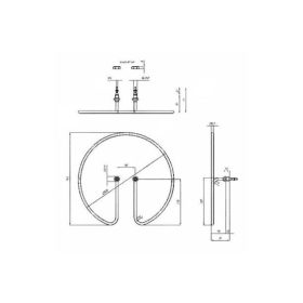   Elektromos csőfűtőbetét palacsintasütőhöz Aisi 304 Ø6.5mm ~ 230V 250W Ø260mm