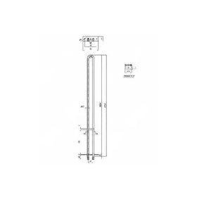   Elektromos csőfűtőbetét pék kemencékhez U Aisi 304 Ø6.5mm ~ 230V 600W L=460mm