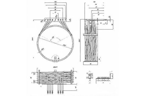 Elektromos csőfűtőbetét pékkemencéhez KÖR alakú fi 230mm Aisi 304 Ø6.5mm ~ 3x230V 7000W