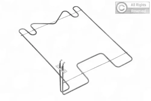 Elektromos csőfűtőbetét IGO tűzhelyhez Aisi 304 Ø6.5 mm ~230 V 2500 W végek 90°