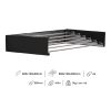 Fali szárító INOX 800mm hosszú műanyag fekete