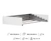 Fali szárító INOX 800mm hosszú műanyag fehér