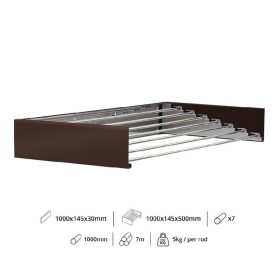   Fali szárító INOX 1000mm hosszú műanyag borítású barna