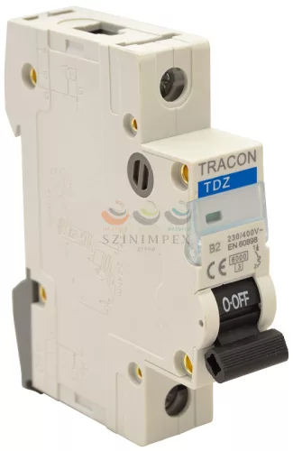 TRACON kismegszakító 1P 2 A C-jelleg 230 V AC 6 kA/60898 TDZ TDZ-1C-2