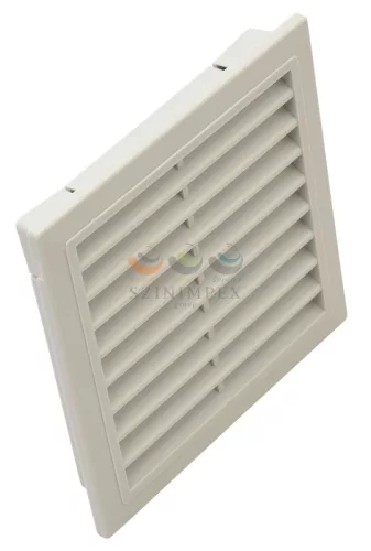 TRACON szellőzőrács elosztószekrényhez 105mmx 105mmx alumínium bepattintható beépített szűrővel V35-KNY