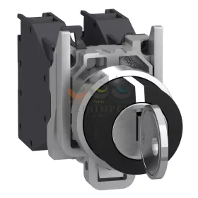   Schneider Electric harmony komplett fém kapcsoló, Ø22, 455 kulcsos, 3 állású, 2NO