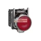 Harmony komplett fém LED világító nyomógomb, Ø22, visszatérő, 1NO+1NC, 24VAC/DC, piros