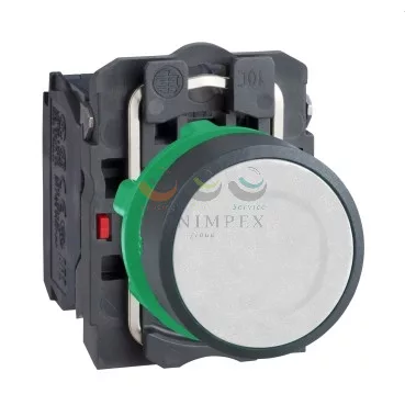 Schneider Electric harmony komplett műanyag nyomógomb, Ø22, visszatérő, 1NO+1NC, fehér