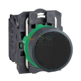   Schneider Electric harmony komplett műanyag nyomógomb, Ø22, visszatérő, 1NO, fekete