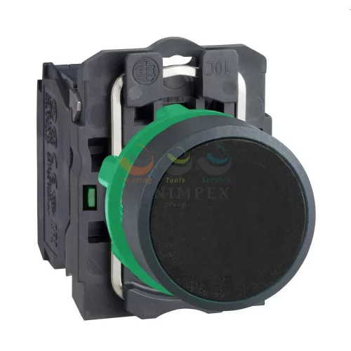 Schneider Electric harmony komplett műanyag nyomógomb, Ø22, visszatérő, 1NO, fekete