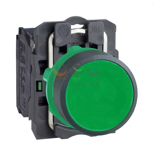 Schneider Electric harmony komplett műanyag nyomógomb, Ø22, visszatérő, 1NO, zöld