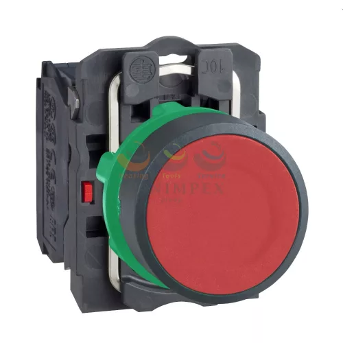 Schneider Electric harmony komplett műanyag nyomógomb, Ø22, visszatérő, 1NC, piros
