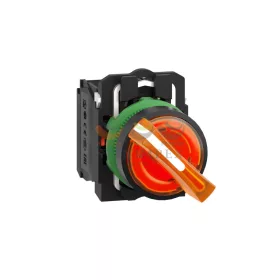   Schneider Electric harmony komplett műanyag LED világító választókapcsoló, Ø22, 2 állású, 24 V, 1NO+1NC, narancs