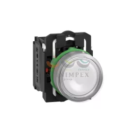   Schneider Electric harmony komplett műanyag LED világító nyomógomb, Ø22, visszatérő, 1NO+1NC, 24 VAC/DC, fehér