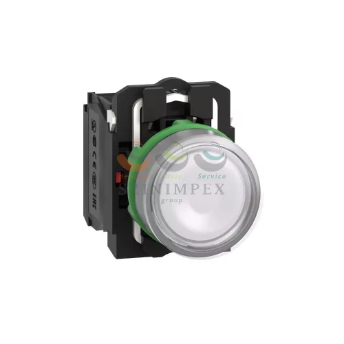 Schneider Electric harmony komplett műanyag LED világító nyomógomb, Ø22, visszatérő, 1NO+1NC, 24 VAC/DC, fehér