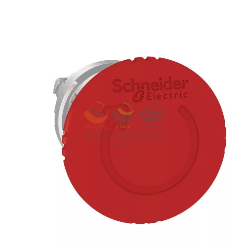 Schneider Electric harmony fém vészleállító nyomógomb fej, Ø22, Ø40 gombafejű, forgatásra kioldó, piros