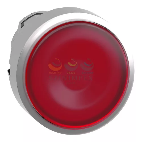 Schneider Electric harmony fém világító nyomógomb fej, Ø22, visszatérő, beépített LED-hez, piros