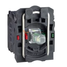   Schneider Electric LED-blokk rögzítőkerettel érintkezővel LED zöld n/o+n/c 230 V AC ZB5AW0M35