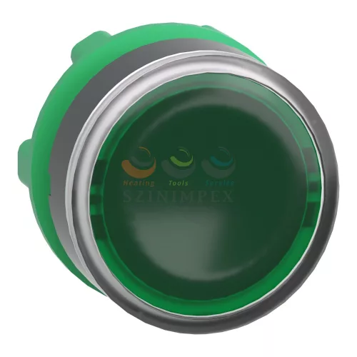 Schneider Electric harmony műanyag világító nyomógomb fej, Ø22, visszatérő, beépített LED-hez, zöld