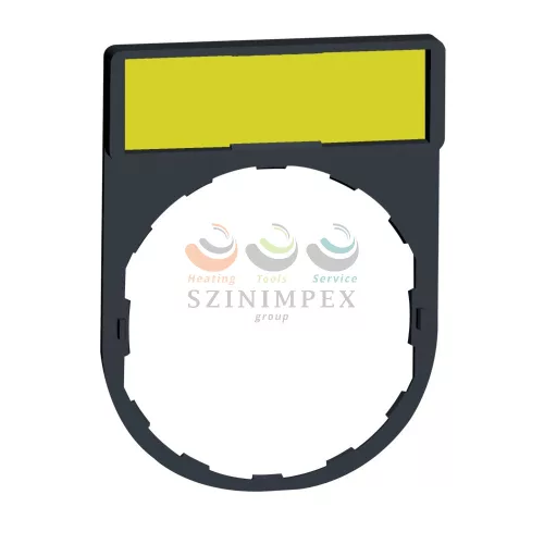 Schneider Electric harmony címketartó 30 × 40 mm, Ø22 készülékekhez, 8 × 27 mm felirati címkével, jelöletlen, fehér/sárga