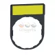 Schneider Electric harmony címketartó 30 × 40 mm, Ø22 készülékekhez, 8 × 27 mm felirati címkével, jelöletlen, fehér/sárga