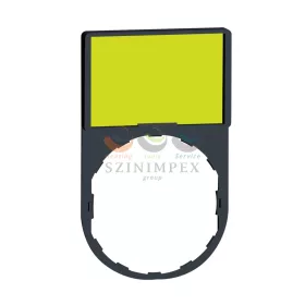   Schneider Electric harmony címketartó 30 × 50 mm, Ø22 készülékekhez, 18 × 27 mm jelöletlen felirati címkével, fehér/sárga