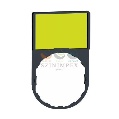 Schneider Electric harmony címketartó 30 × 50 mm, Ø22 készülékekhez, 18 × 27 mm jelöletlen felirati címkével, fehér/sárga