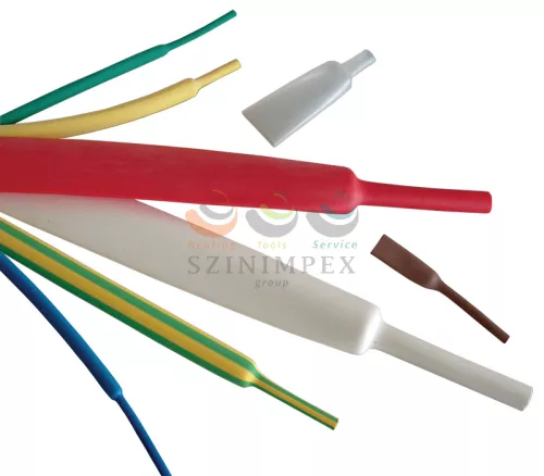 TRACON zsugorcső fekete 4,8 mm/2,4 mm-átmérő 1 m 2:1-zsugor vékonyfalú melegzsugor ZS048
